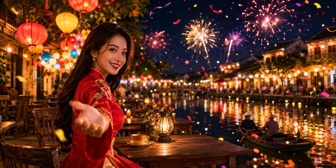 Phong cảnh quán cà phê thưởng thức cá cược casino tại Hội An
